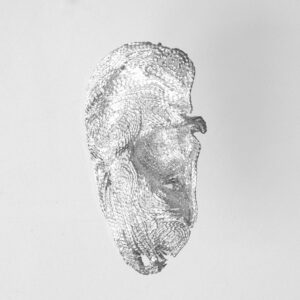 Swirly anatomical filigree ear piece