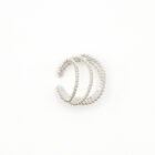 Handmade filigree ear cuff in sterling silver from above