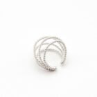 Handmade filigree ear cuff in sterling silver from the side