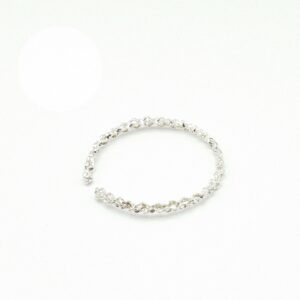 Handmade filigree ear cuff in sterling silver from the side