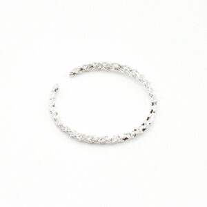 Handmade filigree ear cuff in sterling silver from the side